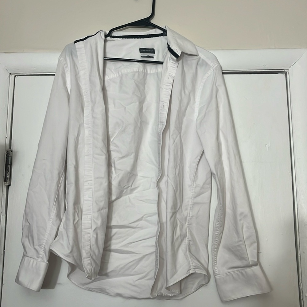 White Van Heusen Button Down